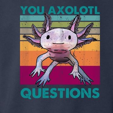 Retro 90s Axolotl Funny You Axolotl Questions Toddler Hoodie