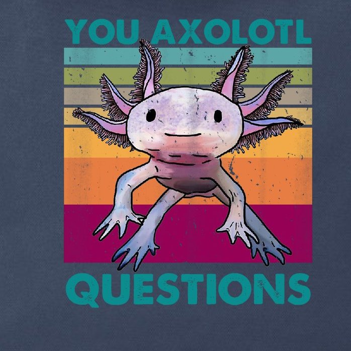 Retro 90s Axolotl Funny You Axolotl Questions Zip Tote Bag