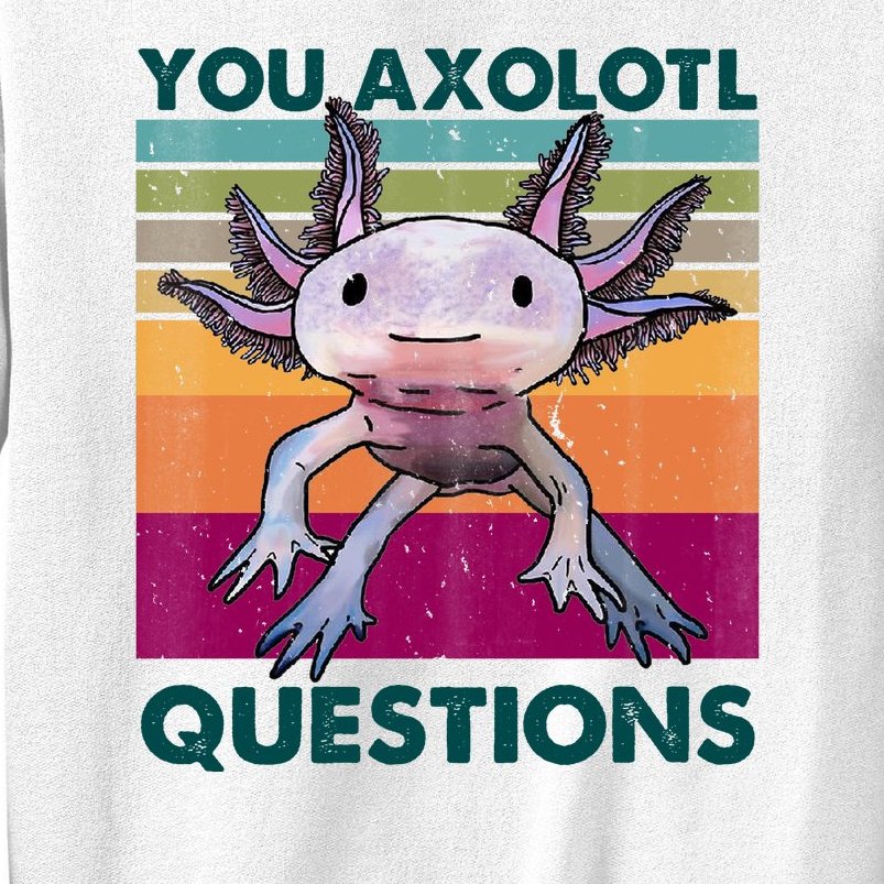 Retro 90s Axolotl Funny You Axolotl Questions Sweatshirt