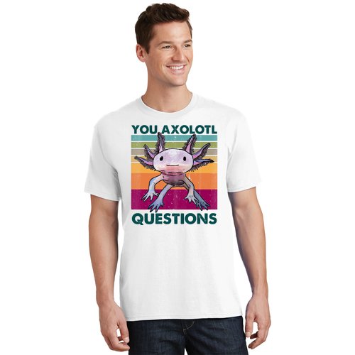 Retro 90s Axolotl Funny You Axolotl Questions T-Shirt