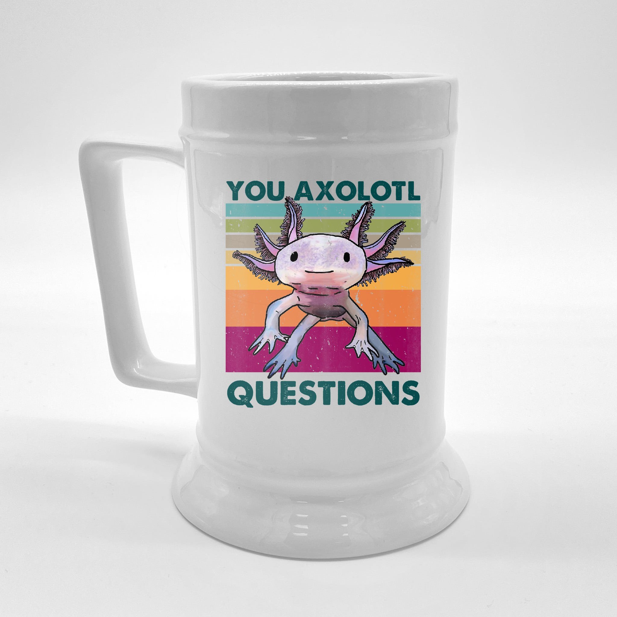 You Axolotl Questions Coffee Mug, Axolotl Coffee Cup, Funny