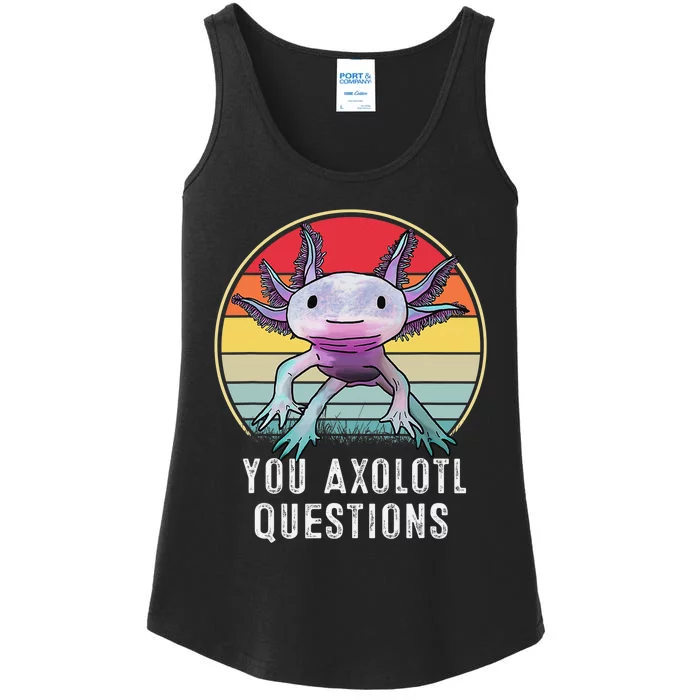 Retro 90s Axolotl Shirt Funny You Axolotl Questions Ladies Essential Tank