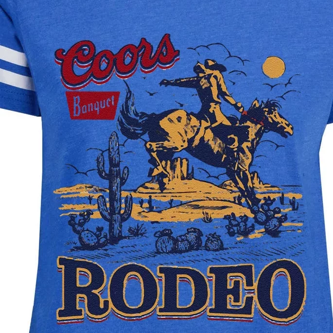 Rodeo 90s Cowboy Enza Ladies Jersey Football T-Shirt