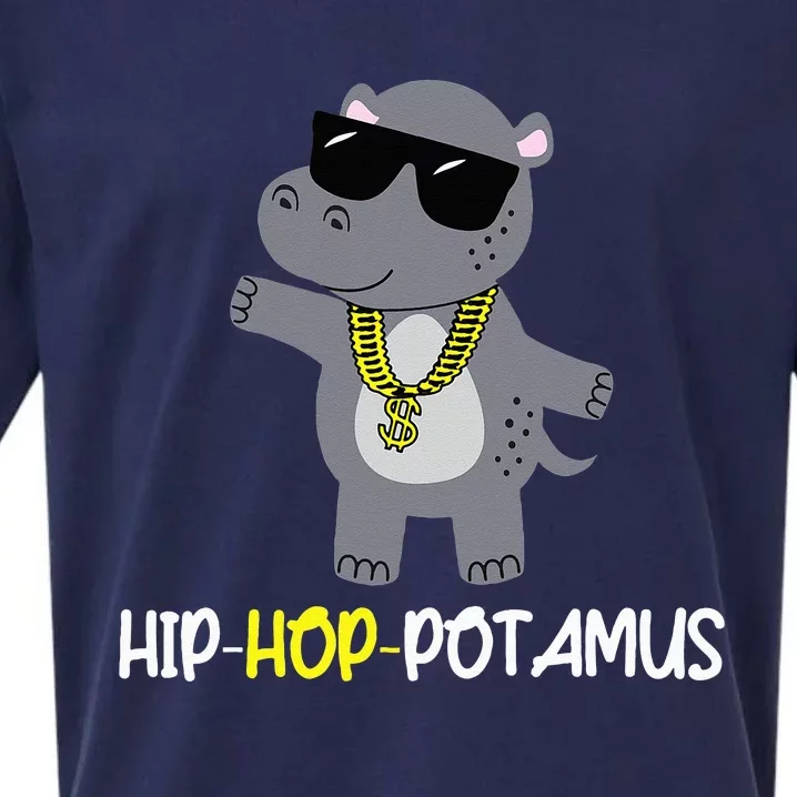 Rap 90s Hip Hop Hippo Cute Hippopotamus Zoo Animal Gift Sueded Cloud Jersey T-Shirt