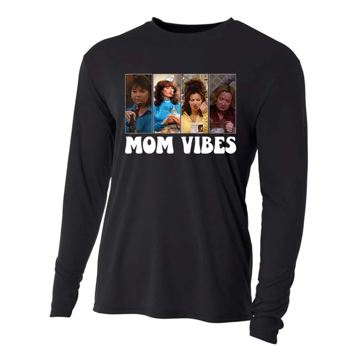 Retro 90’S Mom Vibes Funny Mom Life MotherS Day 2024 Cooling Performance Long Sleeve Crew