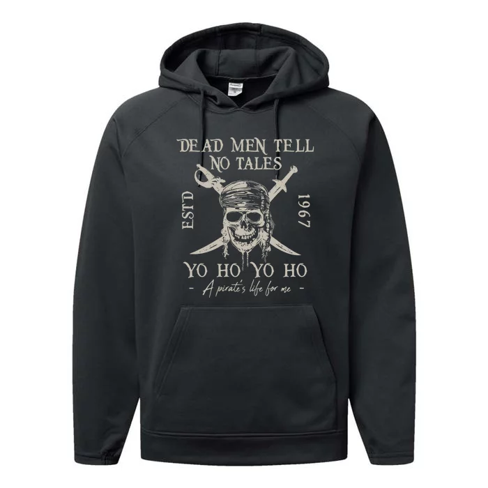 Retro 90s Pirates Of The Caribbean Yo Ho A Pirates Life Performance Fleece Hoodie