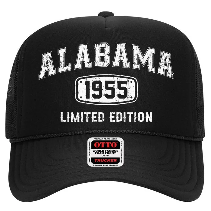 Retro Alabama 1955 Limited Edition Birthday State High Crown Mesh Trucker Hat