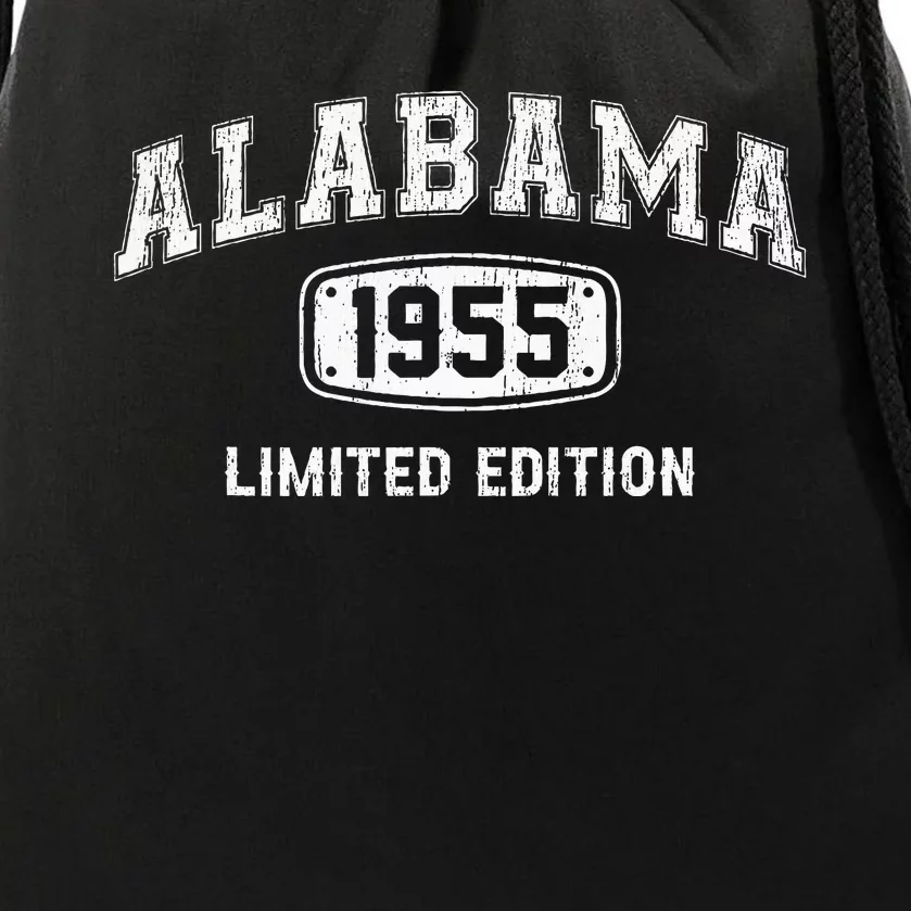 Retro Alabama 1955 Limited Edition Birthday State Drawstring Bag