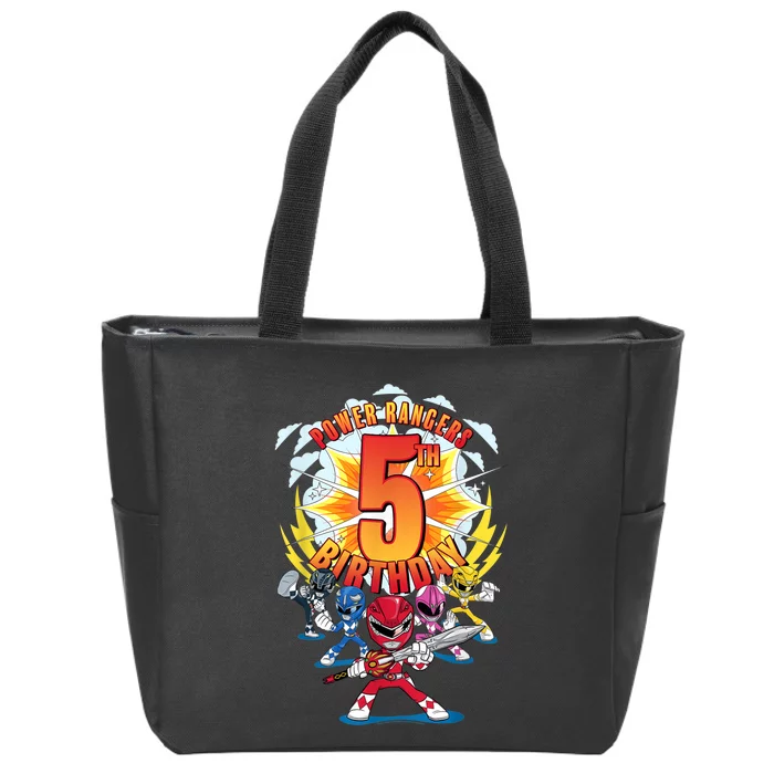 Rangers Awesome 5th Birthday Mini Action Shot Zip Tote Bag