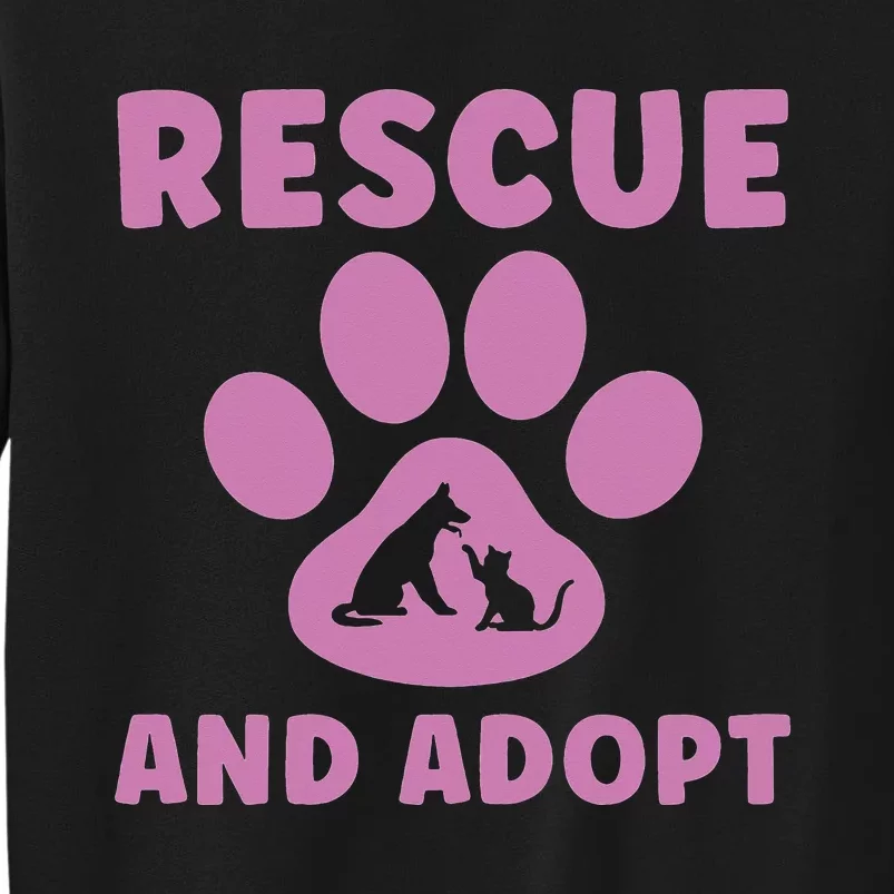 Rescue And Adopt Cute Animal Rescue Shelter Sweatshirt