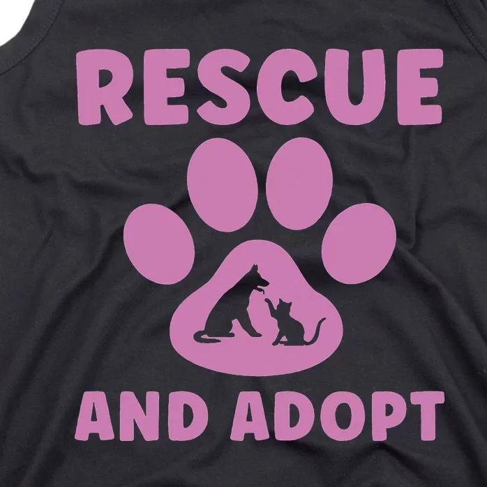 Rescue And Adopt Cute Animal Rescue Shelter Tank Top