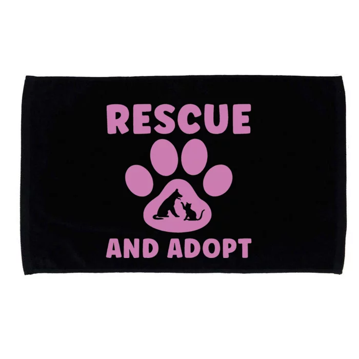 Rescue And Adopt Cute Animal Rescue Shelter Microfiber Hand Towel