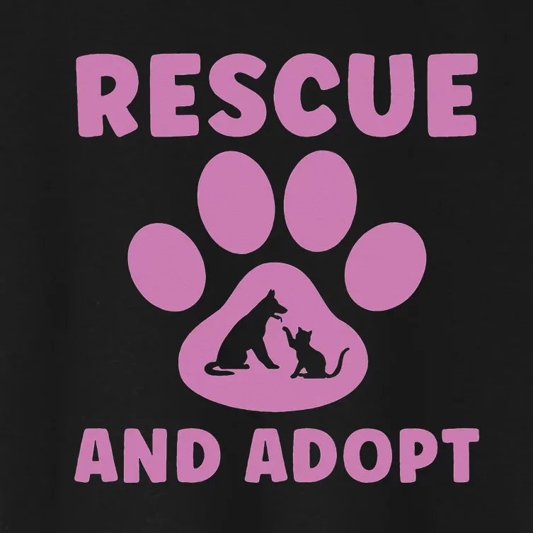 Rescue And Adopt Cute Animal Rescue Shelter Women's Crop Top Tee