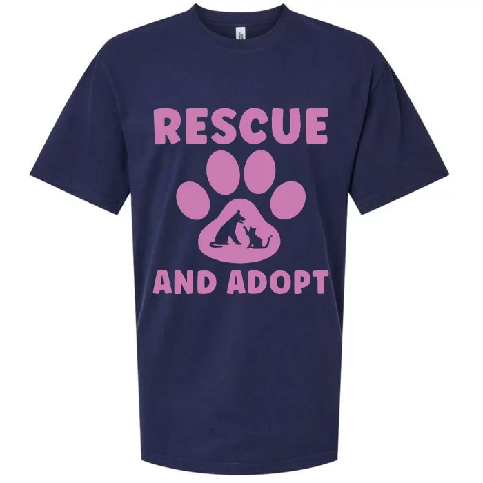 Rescue And Adopt Cute Animal Rescue Shelter Sueded Cloud Jersey T-Shirt