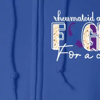 Rheumatoid Arthritis Awareness Ribbon Family Support Meaningful Gift Full Zip Hoodie