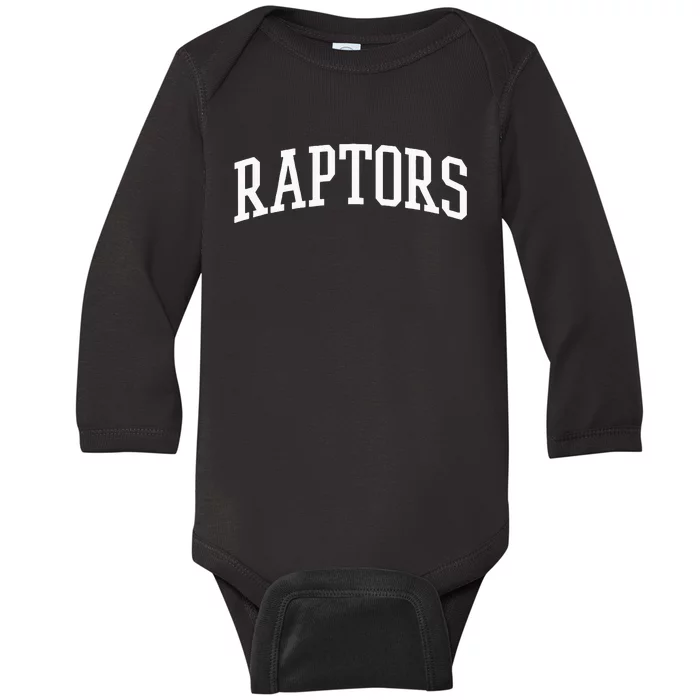 Raptors Athletic Arch College University Alumni Baby Long Sleeve Bodysuit