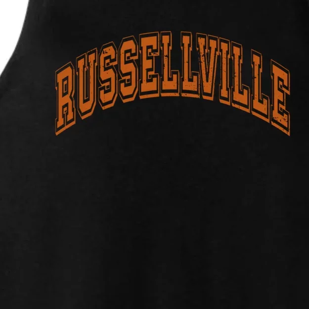 Russellville Arkansas Ar Varsity Style Throwback Souvenir Gift Ladies Tri-Blend Wicking Tank