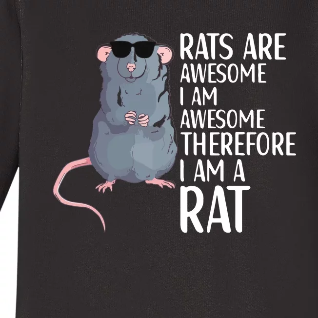 Rats Are Awesome Funny Rat Lover Apparel Baby Long Sleeve Bodysuit