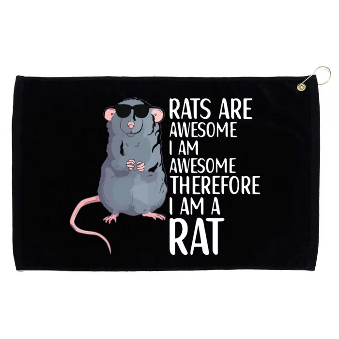 Rats Are Awesome Funny Rat Lover Apparel Grommeted Golf Towel