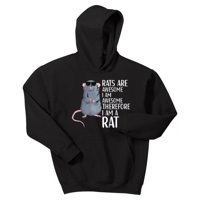 Rats Are Awesome Funny Rat Lover Apparel Kids Hoodie