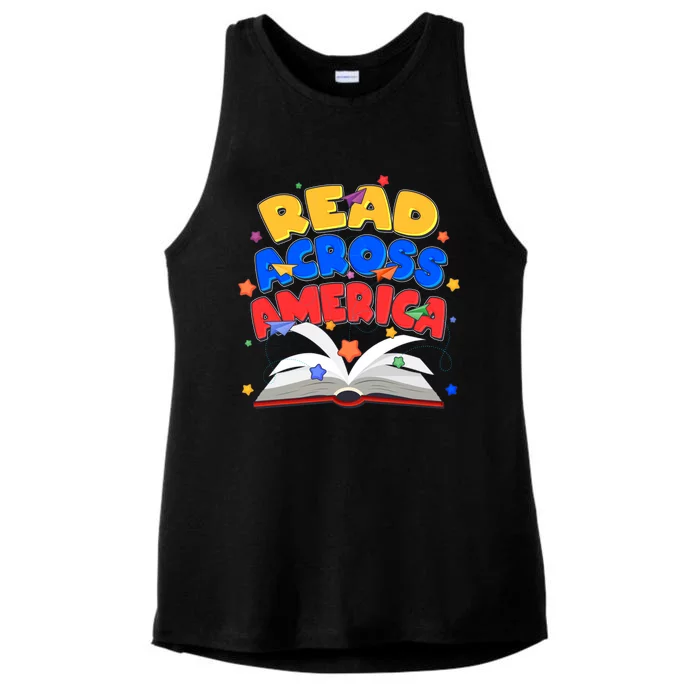 Read Across America Book Lover Ladies Tri-Blend Wicking Tank