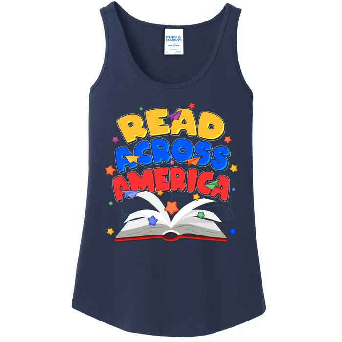 Read Across America Book Lover Ladies Essential Tank