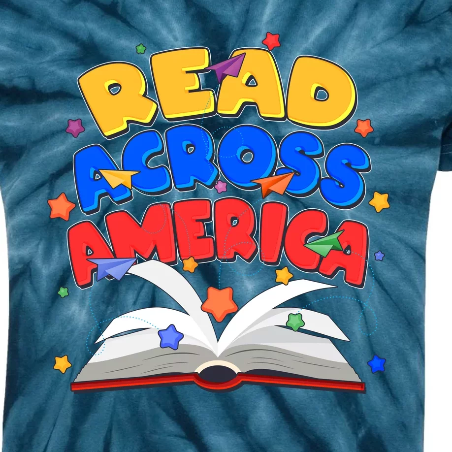 Read Across America Book Lover Kids Tie-Dye T-Shirt