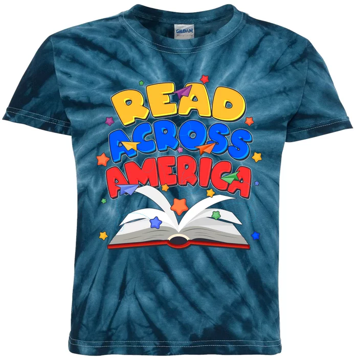 Read Across America Book Lover Kids Tie-Dye T-Shirt