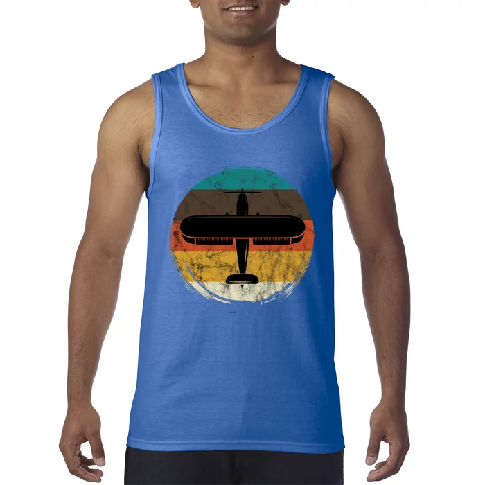 Retro Airplane Aviation Aviator Plane Airplane Aircraft Gift Tank Top