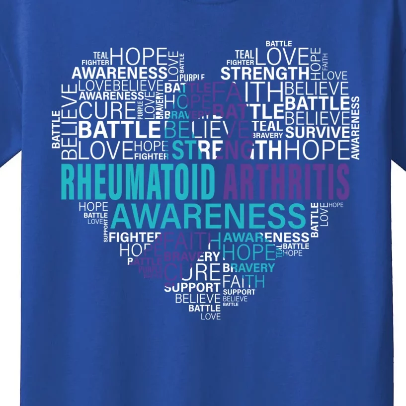 Rheumatoid Arthritis Awareness Hope Support Strong Warrior Meaningful Gift Kids T-Shirt