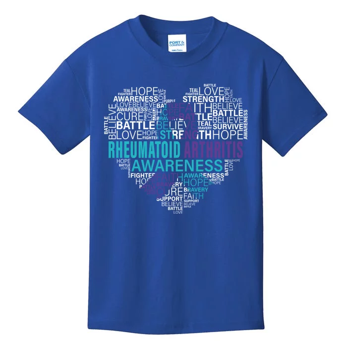 Rheumatoid Arthritis Awareness Hope Support Strong Warrior Meaningful Gift Kids T-Shirt