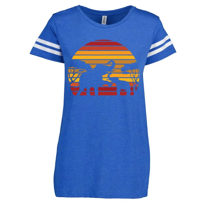 Retro Africa Animal Zoo Keeper Gift Safari Sunset Elephant Enza Ladies Jersey Football T-Shirt