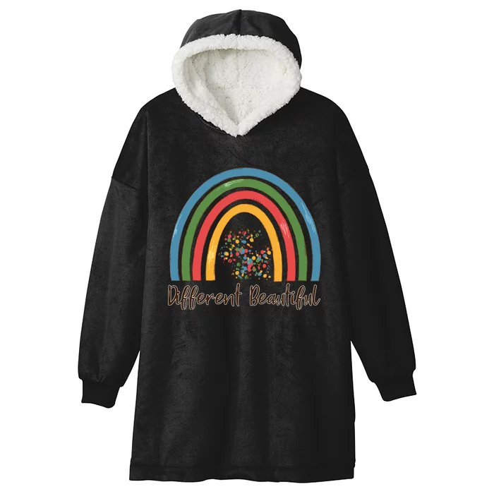 Rainbow Autism Awareness Hooded Wearable Blanket