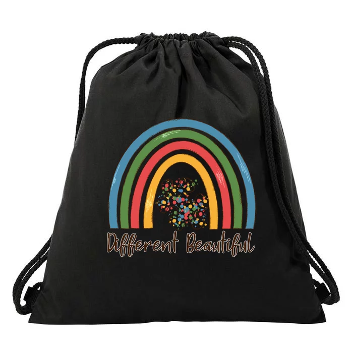 Rainbow Autism Awareness Drawstring Bag