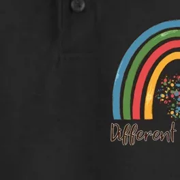 Rainbow Autism Awareness Dry Zone Grid Performance Polo