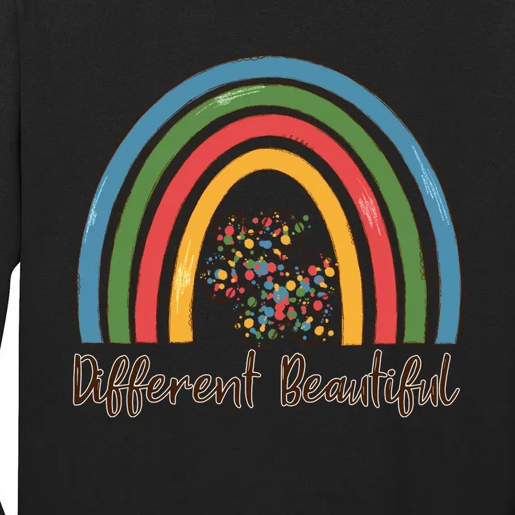 Rainbow Autism Awareness Tall Long Sleeve T-Shirt