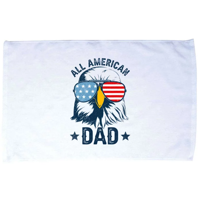 Retro All American Dad 4th Of July Microfiber Hand Towel