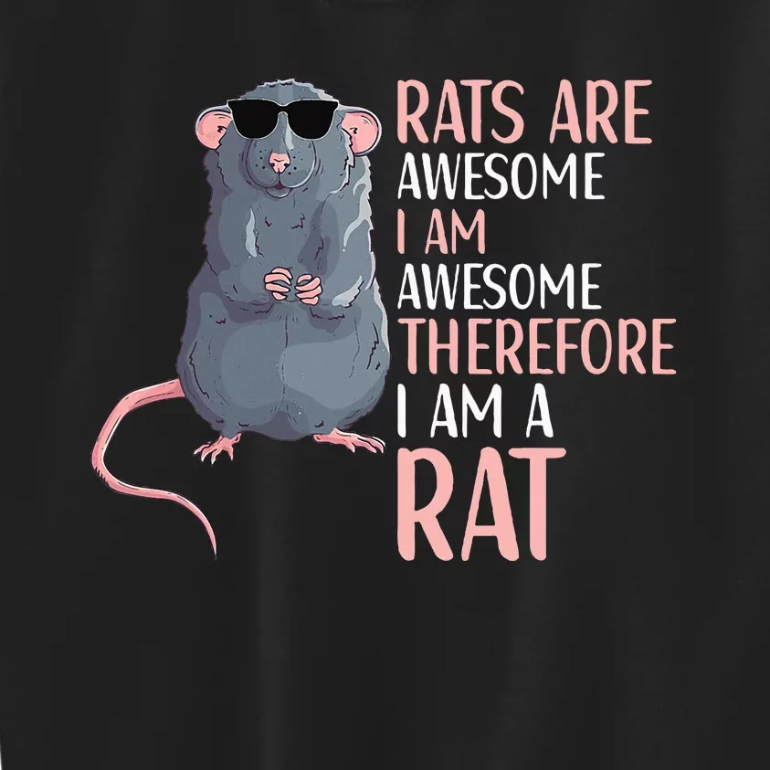 Rats Are Awesome Funny Rat Lover Kids Sweatshirt