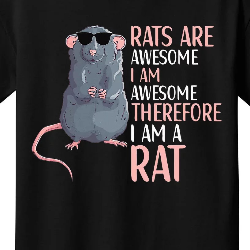 Rats Are Awesome Funny Rat Lover Kids T-Shirt