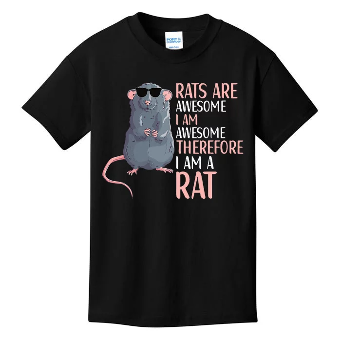 Rats Are Awesome Funny Rat Lover Kids T-Shirt