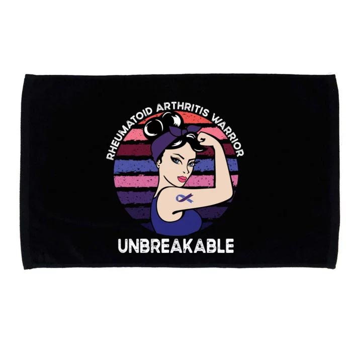 Rheumatoid Arthritis Awareness Warrior Unbreakable Gift Microfiber Hand Towel