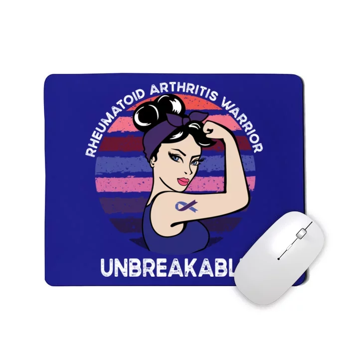 Rheumatoid Arthritis Awareness Warrior Unbreakable Gift Mousepad