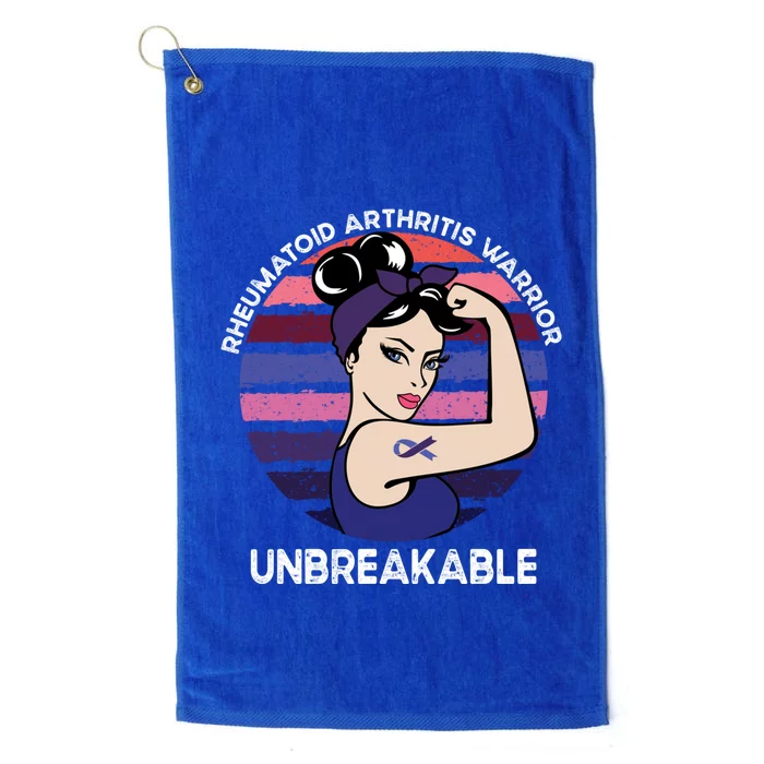 Rheumatoid Arthritis Awareness Warrior Unbreakable Gift Platinum Collection Golf Towel