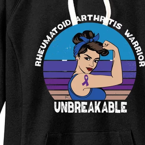 Rheumatoid Arthritis Awareness Warrior Unbreakable Gift Women's Fleece Hoodie