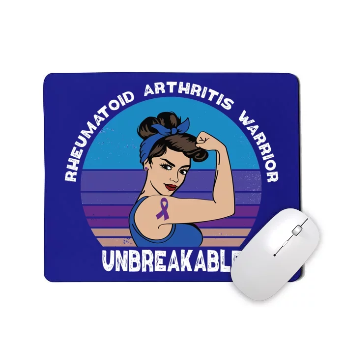 Rheumatoid Arthritis Awareness Warrior Unbreakable Gift Mousepad