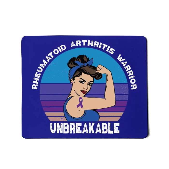 Rheumatoid Arthritis Awareness Warrior Unbreakable Gift Mousepad