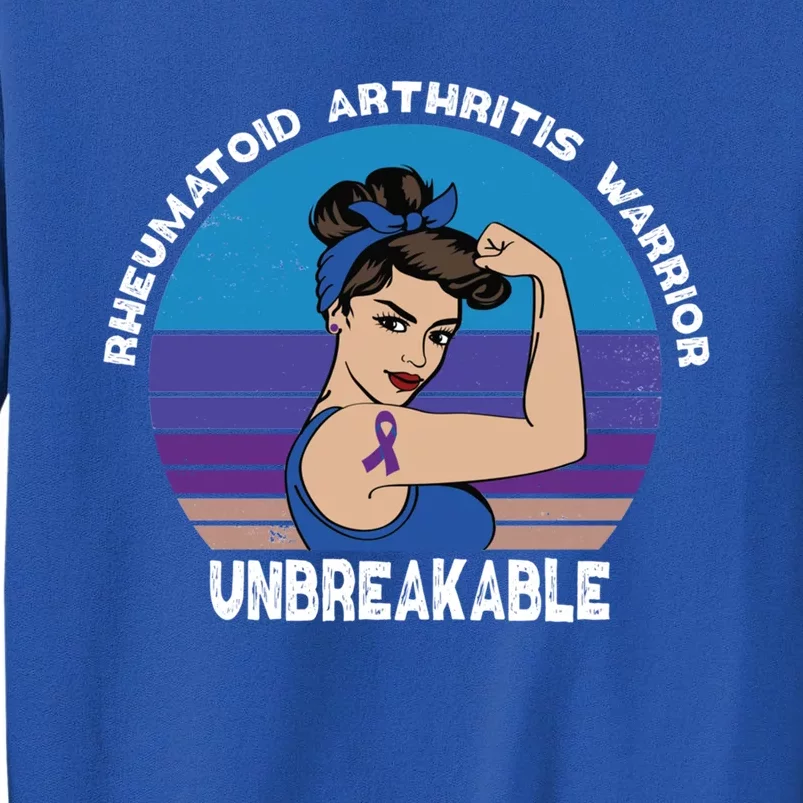 Rheumatoid Arthritis Awareness Warrior Unbreakable Gift Tall Sweatshirt