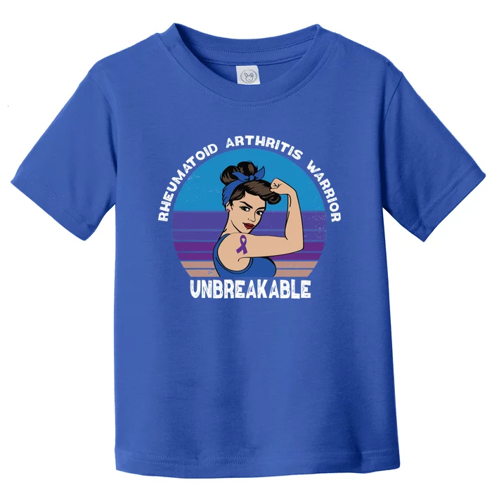 Rheumatoid Arthritis Awareness Warrior Unbreakable Gift Toddler T-Shirt