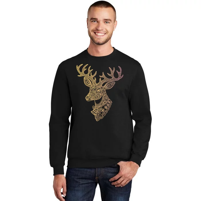 Reindeer Abstract Art Holiday Sweatshirt