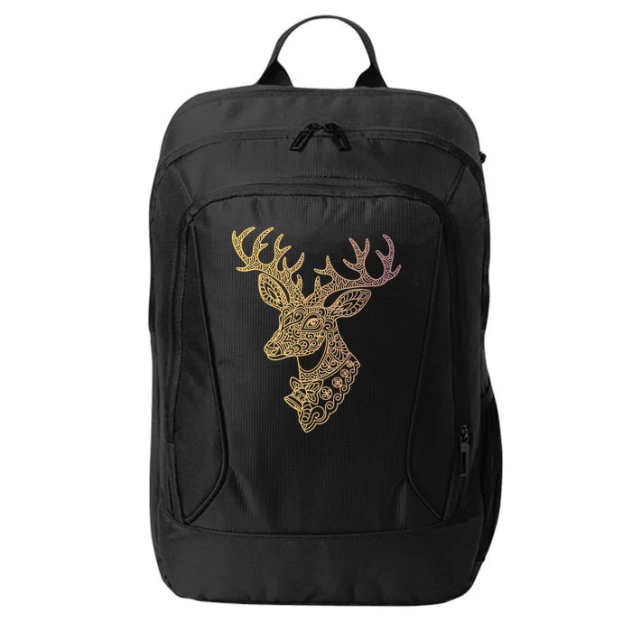 Reindeer Abstract Art Holiday City Backpack